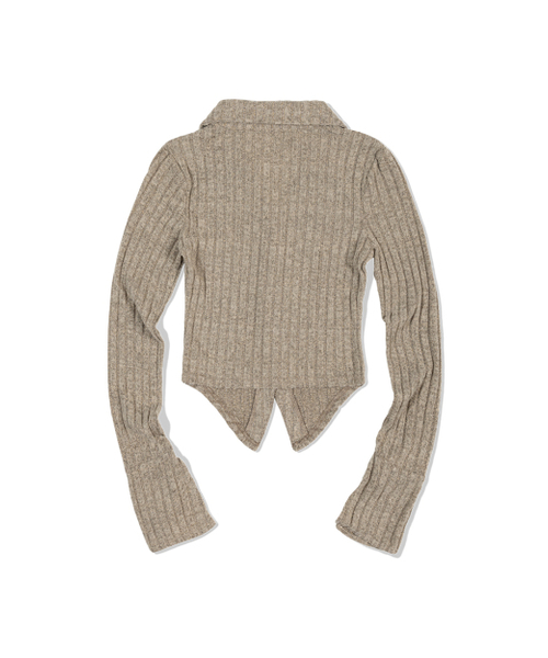 MOAA(モア)の「エッジカラーリップカーディガン(BEIGE)(カーディガン/ボレロ・レディース・その他・SMALL/MEDIUM)」の3枚目の写真