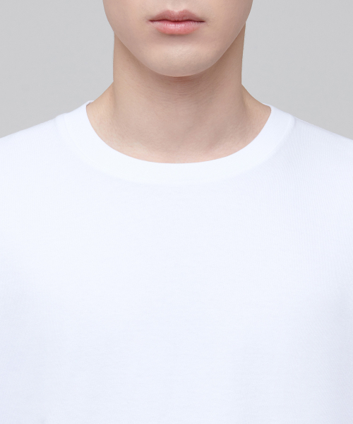 MUSINSA STANDARD（ムシンサスタンダード）の「オーバーサイズクルーネックTシャツ[ホワイト]（Tシャツ/カットソー・メンズ・その他・LARGE/X-LARGE/XX-LARGE/XXX-LARGE/SMALL/MEDIUM）」の3枚目の写真