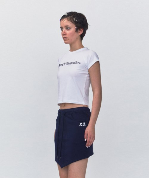 Rest&Recreation(レストアンドレクリエーション)の「RR CRYSTAL LOGO CROP TOP_WHITE(Tシャツ/カットソー・レディース・その他・SMALL)」の2枚目の写真