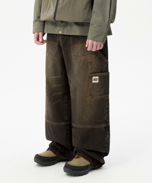 TRILLION（トリリオン）の「Reverse Carpenter Washing Wide Denim Pants [Yellow Black]（デニムパンツ・メンズ）」