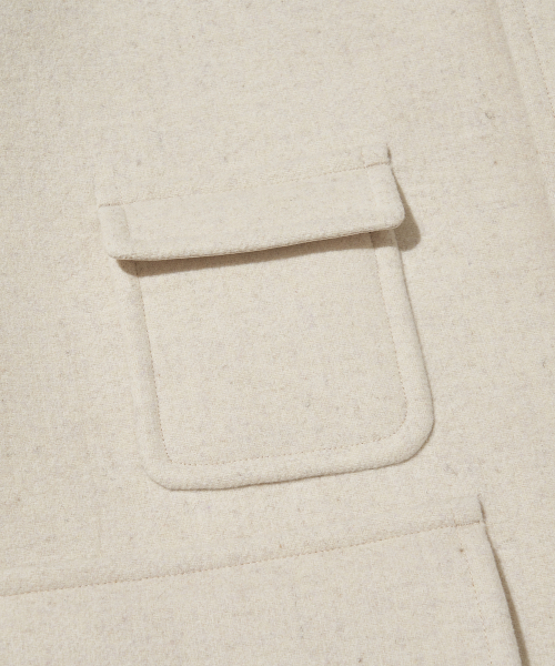 URBANDTYPE(アーバンディタイプ)の「ボストンウールバルマカンハーフコート_オートミール(チェスターコート・レディース・その他・SMALL/MEDIUM/LARGE)」の10枚目の写真