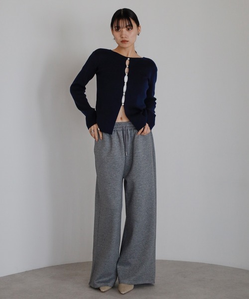 ENC(エンク)の「front holed knit / フロントホールニット(ニット/セーター・レディース・ネイビー/アイボリー/チャコールグレー・FREE)」の15枚目の写真