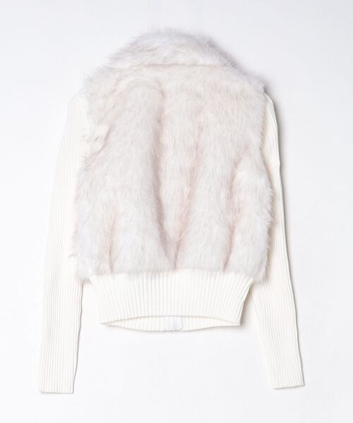 .KOM(ドットコム)の「A'GEM/9 × .kom 『.kom/ドットケーオーエム』【Y2K】フェイクファー×切替ニット(ニット/セーター・レディース・ブラック/ホワイト・FREE)」の17枚目の写真