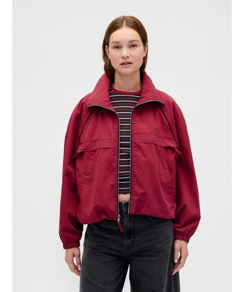 GAP（ギャップ）の「ストレンジャー・シングス フランネル裏地 トラックジャケット（ブルゾン・レディース・レッド・XS/XXS/S/M/L）」の3枚目の写真