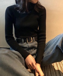 Blanc de Blue（ブランドブルー）の「細身 タートルネック　長袖ニット（ニット/セーター）」