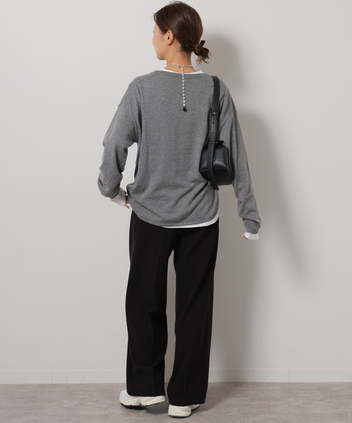 JOURNAL STANDARD relume(ジャーナルスタンダード レリューム)の「《追加》2WAYストレッチワイドパンツ(スラックス・レディース・ブラック/ブラウン/ブラック系その他・38/36)」の4枚目の写真