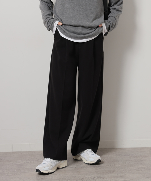 JOURNAL STANDARD relume(ジャーナルスタンダード レリューム)の「《追加》2WAYストレッチワイドパンツ(スラックス・レディース・ブラック/ブラウン/ブラック系その他・38/36)」の6枚目の写真
