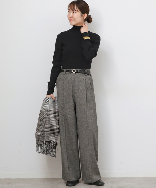 JOURNAL STANDARD relume(ジャーナルスタンダード レリューム)の「《追加》2WAYストレッチワイドパンツ(スラックス・レディース・ブラック/ブラウン/ブラック系その他・38/36)」の11枚目の写真