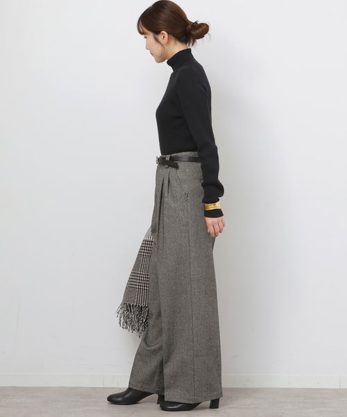 JOURNAL STANDARD relume(ジャーナルスタンダード レリューム)の「《追加》2WAYストレッチワイドパンツ(スラックス・レディース・ブラック/ブラウン/ブラック系その他・38/36)」の12枚目の写真