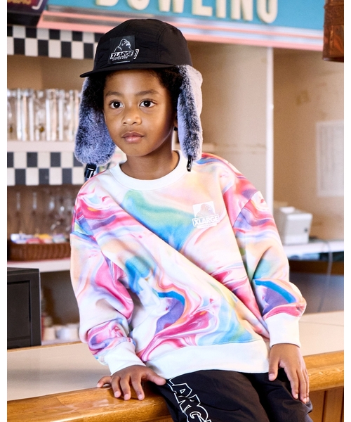 セール】マーブル柄トレーナー（スウェット）｜XLARGE KIDS