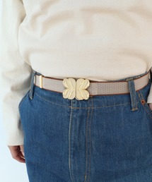 Dot＆Stripes CHILD WOMAN | レトロバックル ピンドットゴムベルト(ベルト)