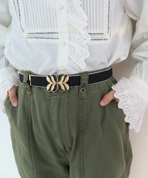 Dot＆Stripes CHILD WOMAN | レトロバックル ピンドットゴムベルト(ベルト)