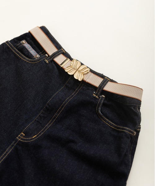 Dot＆Stripes CHILD WOMAN（ドットアンドストライプス　チャイルドウーマン）の「レトロバックル ピンドットゴムベルト（ベルト・レディース・アイボリー/ブラウン/ブラック・FREE）」の17枚目の写真