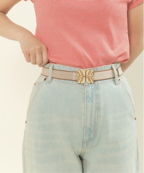 Dot＆Stripes CHILD WOMAN（ドットアンドストライプス　チャイルドウーマン）の「レトロバックル ピンドットゴムベルト（ベルト・レディース・アイボリー/ブラウン/ブラック・FREE）」の13枚目の写真