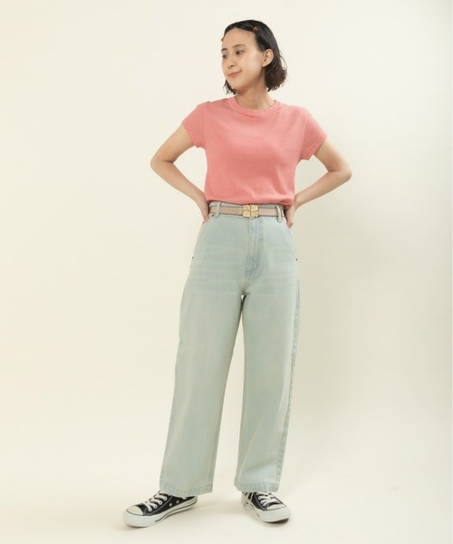 Dot＆Stripes CHILD WOMAN（ドットアンドストライプス　チャイルドウーマン）の「レトロバックル ピンドットゴムベルト（ベルト・レディース・アイボリー/ブラウン/ブラック・FREE）」の14枚目の写真