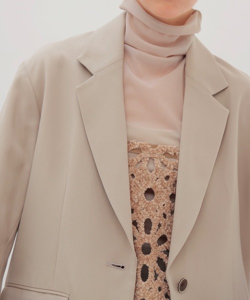 DRESSLAVE（ドレスレイブ）の「twill tailored jacket(ツイルテーラードジャケット)（テーラードジャケット・レディース・ベージュ/グレー・38）」の5枚目の写真