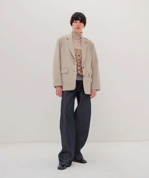 DRESSLAVE（ドレスレイブ）の「twill tailored jacket(ツイルテーラードジャケット)（テーラードジャケット・レディース・ベージュ/グレー・38）」の9枚目の写真