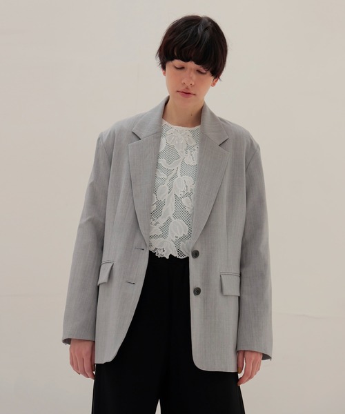 DRESSLAVE（ドレスレイブ）の「twill tailored jacket(ツイルテーラードジャケット)（テーラードジャケット・レディース・ベージュ/グレー・38）」の18枚目の写真