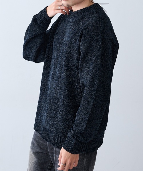 HAUS（ハウス）の「【HAUS】クルーネックニット 5411-801（ニット/セーター・メンズ・ブラック/オフホワイト/ブラウン/グレー/チャコールグレー/グレイッシュベージュ・M/L/LL）」の16枚目の写真