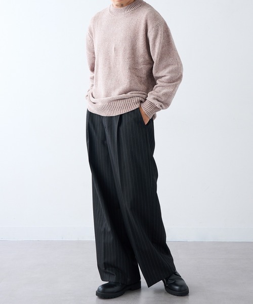 HAUS（ハウス）の「【HAUS】クルーネックニット 5411-801（ニット/セーター・メンズ・ブラック/オフホワイト/ブラウン/グレー/チャコールグレー/グレイッシュベージュ・M/L/LL）」の14枚目の写真