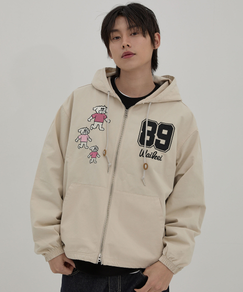 WaiKei(ワイケイ)の「マルチーズ刺繍フードジャケットアイボリー(パーカー・レディース・その他・1/2)」の2枚目の写真