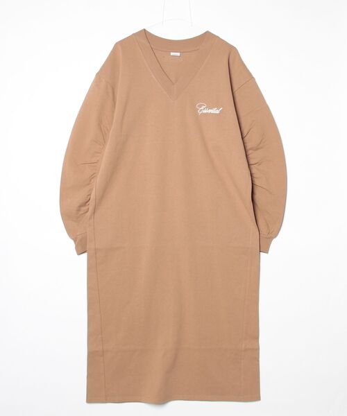 DOUBLE STANDARD CLOTHING(ダブルスタンダードクロージング)の「コットン天竺 ギャザーワンピース(ワンピース・レディース・ベージュ/ブラック・38/36)」の19枚目の写真