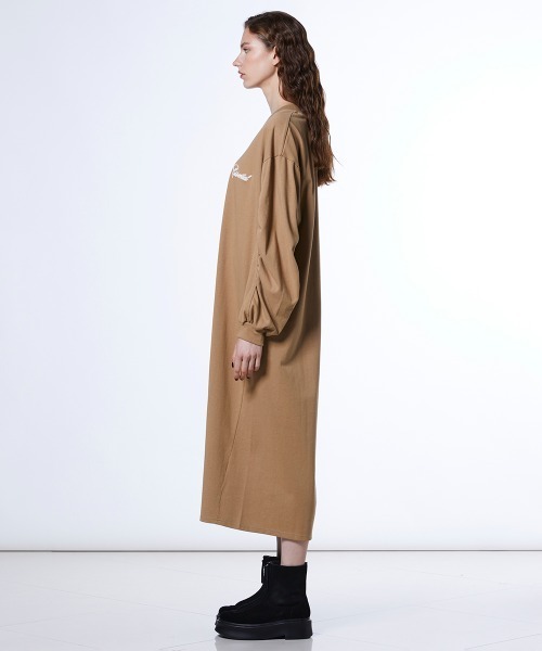 DOUBLE STANDARD CLOTHING(ダブルスタンダードクロージング)の「コットン天竺 ギャザーワンピース(ワンピース・レディース・ベージュ/ブラック・38/36)」の5枚目の写真