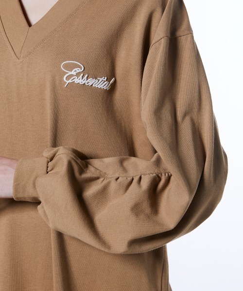 DOUBLE STANDARD CLOTHING(ダブルスタンダードクロージング)の「コットン天竺 ギャザーワンピース(ワンピース・レディース・ベージュ/ブラック・38/36)」の12枚目の写真