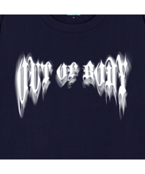 ASTRAL PROJECTION(アストラルプロジェクション)の「アウトオブボディオーバーサイズロングスリーブTシャツ_ネイビー(Tシャツ/カットソー・メンズ・その他・LARGE/MEDIUM/X-LARGE/XX-LARGE)」の5枚目の写真