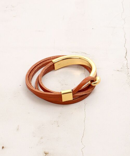 le.coeur blanc（ルクールブラン）の「O レザーバングル（バングル/リストバンド・レディース・ブラウン/ブラック・FREE）」の15枚目の写真