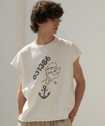 TENER（テネル）の「ポパイ ノースリーブ（ホワイト）（Tシャツ/カットソー）」