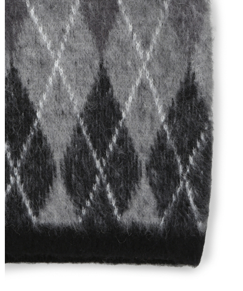 BESLOW（ビースロー）の「ARGYLE CREW NECK SHORT CARDIGAN BLACK（カーディガン/ボレロ・メンズ・その他・LARGE/X-LARGE/SMALL/MEDIUM）」の4枚目の写真