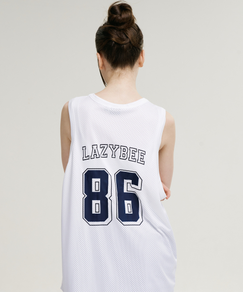 LAZYBEE(レイジービー)の「マッスルメッシュジャージオーバーサイズWノースリーブタンクトップホワイト(Tシャツ/カットソー・レディース・その他・FREE)」の10枚目の写真
