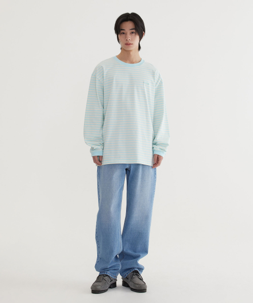 COVERNAT(カバーナット)の「ベーシックストライプロングスリーブスカイブルー(Tシャツ/カットソー・レディース・その他・SMALL/MEDIUM/LARGE/X-LARGE)」の4枚目の写真