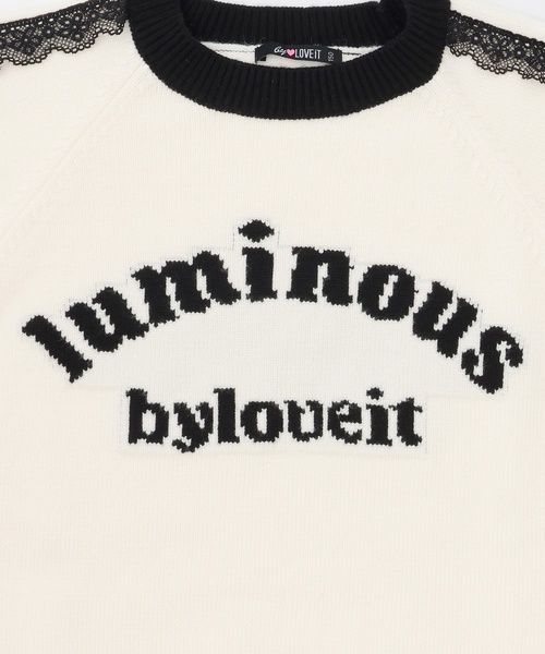 by LOVEiT（バイラビット）の「レースロゴニット（ニット/セーター・キッズ・オフホワイト/ネイビー/レッド・120cm/130cm/160cm/150cm/140cm）」の13枚目の写真