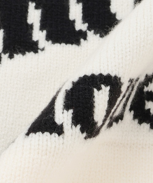 by LOVEiT（バイラビット）の「レースロゴニット（ニット/セーター・キッズ・オフホワイト/ネイビー/レッド・120cm/130cm/160cm/150cm/140cm）」の15枚目の写真