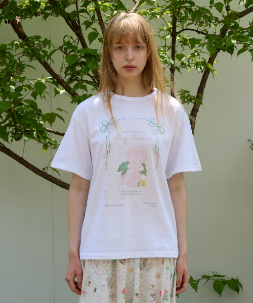 FUN FROM FUN(ファンフロムファン)の「Fairy verbena tee, White(Tシャツ/カットソー・レディース・ホワイト・FREE)」の1枚目の写真