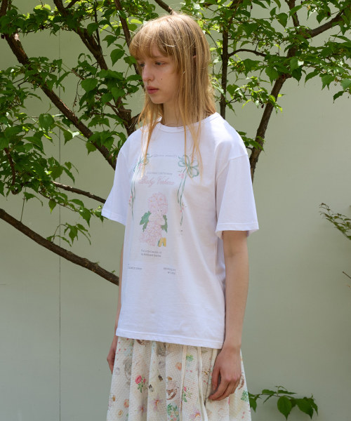 FUN FROM FUN(ファンフロムファン)の「Fairy verbena tee, White(Tシャツ/カットソー・レディース・ホワイト・FREE)」の2枚目の写真