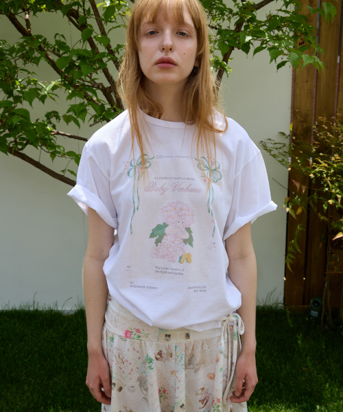 FUN FROM FUN(ファンフロムファン)の「Fairy verbena tee, White(Tシャツ/カットソー・レディース・ホワイト・FREE)」の5枚目の写真