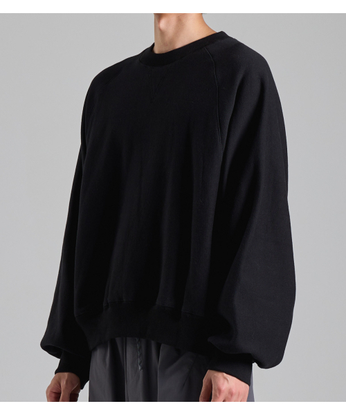 BUTTON SEOUL(ボタンソウル)の「クラシックVステッチクロップナグランマンツーマン(ブラック)(スウェット・メンズ・その他・X-LARGE/MEDIUM/LARGE)」の3枚目の写真