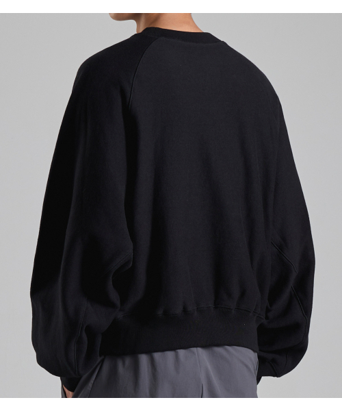 BUTTON SEOUL(ボタンソウル)の「クラシックVステッチクロップナグランマンツーマン(ブラック)(スウェット・メンズ・その他・X-LARGE/MEDIUM/LARGE)」の9枚目の写真