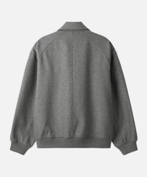 DRAW FIT（ドローフィット）の「ウールスタジアムラインジップアップジャケット [グレー]（スタジャン・メンズ・その他・LARGE/X-LARGE/MEDIUM）」の3枚目の写真