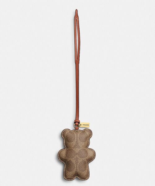 COACH(コーチ)の「ベア パフィ バッグ チャーム・シグネチャー キャンバス(キーホルダー・レディース・ブラウン系その他・ONE)」の5枚目の写真