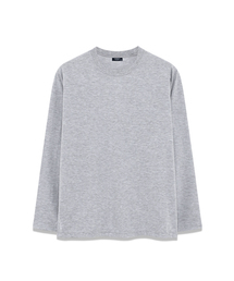 スタンダードフィット30番手長袖Tシャツグレー