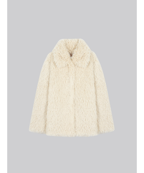 FRIVER07（フリバー07）の「Hairly collar faux fur half coat [FRFA03CT01]_Beige（チェスターコート・レディース・ベージュ・FREE）」の2枚目の写真