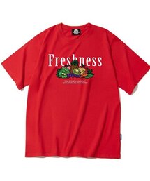 フレッシュネスフルーツ&ベジグラフィックTシャツ - レッド