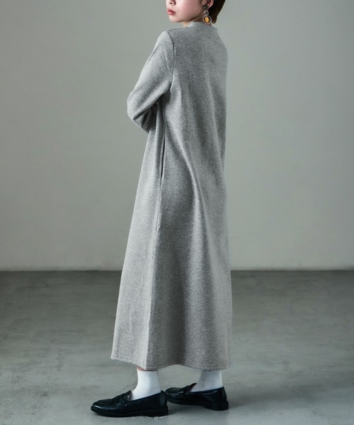 Fashion Letter（ファッションレター）の「裏起毛 ハイネックルームワンピース M-LLsize（ルームワンピース・レディース・グレイッシュベージュ/ブラック/グレー/チャコール・LL/L/M）」の10枚目の写真
