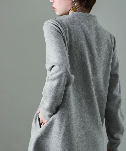 Fashion Letter（ファッションレター）の「裏起毛 ハイネックルームワンピース M-LLsize（ルームワンピース・レディース・グレイッシュベージュ/ブラック/グレー/チャコール・LL/L/M）」の12枚目の写真