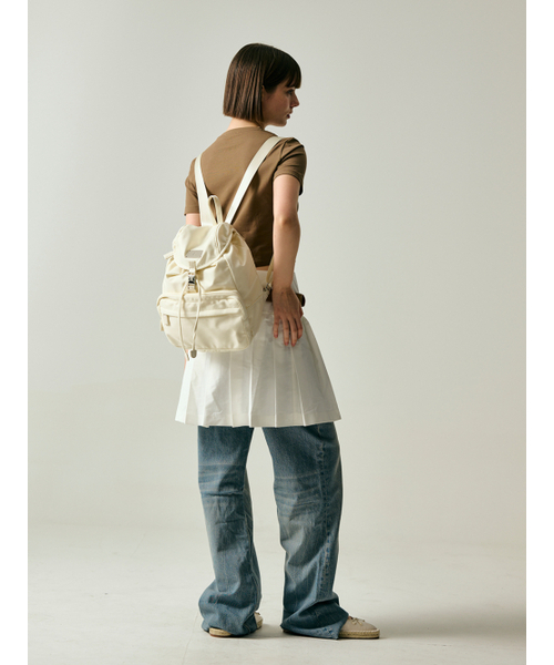 Salad bowls（サラダボール）の「SYMBOL NYLON SMALL BACKPACK [IVORY]（バックパック/リュック・レディース・アイボリー・FREE）」の14枚目の写真