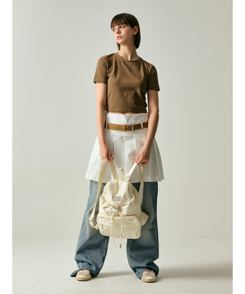 Salad bowls（サラダボール）の「SYMBOL NYLON SMALL BACKPACK [IVORY]（バックパック/リュック・レディース・アイボリー・FREE）」の3枚目の写真